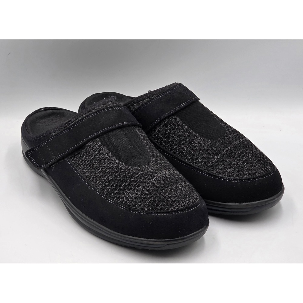 Orthofeet Louise Women's Size 10B Medium Black Clog Mule Slippers 736